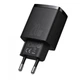 Сетевое зарядное устройство Baseus Compact Quick Charger 20W QC+ PD (Type-C + 1USB) Black - изображение 2