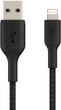 Кабель Belkin USB-A - Lightning, BRAIDED, 1m, black (CAA002BT1MBK) - зображення 2
