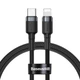 Кабель Baseus Cafule Cable Type-C to iPhone PD 18W 1m Gray+Black - зображення 1