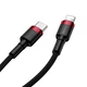 Кабель Baseus Cafule Type-C to Lightning PD 18W 1M Черный/Красный (CATLKLF-91) - изображение 5
