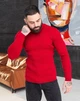 Мужской теплый гольф классический Sprintom MG1142 L Красный (MG-1142/6 B) - зображення 3