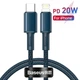КабельType-C на Lightning BASEUS High Density Braided Fast Charging |1M, 20W|. Blue - изображение 1