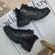 Зимние ботинки-кроссовки ботинки женские из эко кожи Fashion черные 36, E22ч - изображение 7