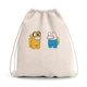Сумка для обуви Амонг Ас Время приключений Фин и Джейк (Among Us Adventure Time Finn & Jake) (10428-2414-1) Бежевая - изображение 1