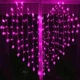 Гирлянда штора светодиодная в форме Сердца с фигурками сердечек 2*1,5м LED DL Сиреневая 1000-XR-3 F - изображение 1