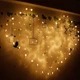 Гирлянда штора светодиодная в форме Сердца с фигурками сердечек 2*1,5м LED DL Теплый Белый 1000-XR-1 G - изображение 1