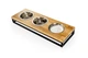 Три миски на подставке Lunch Bar Natural wood + Black S (54x18x7cm / Миски по 0,45л) Harley & Cho BGL-HL-696 - изображение 5