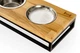 Три миски на подставке Lunch Bar Natural wood + Black S (54x18x7cm / Миски по 0,45л) Harley & Cho BGL-HL-696 - изображение 7