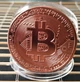 Сувенирная монета Биткоин BTC (Bitcoin) в пластиковой прозрачной коробке/чехле (530284940) Розовое Золото - изображение 5