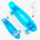 Скейт Пенни борд Best Board прозрачная дека со светом, колёса PU со светом, зарядка USB. Blue (04506) - изображение 2