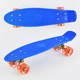 Скейт Пенни борд Best Board со светящимися PU колёсами. Dark Blue (74186) - изображение 2