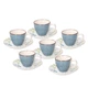 Кофейный сервиз Tognana Metropolis Gaia, 80 мл, 6 персон, керамика, голубой (ME185015637) - изображение 1
