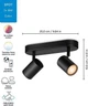 Светильник точечный WiZ IMAGEO Spots 2х5W 2200-6500K RGB Wi-Fi черный (929002659101) - изображение 13