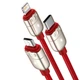 Кабель Baseus 3в1 Fast Charging 3в1 3.5A (Micro USB+Lightning+Type-C) 1.2m - зображення 3