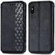 Кожаный чехол-книжка GETMAN Cubic (PU) для Xiaomi Redmi 9A Черный - изображение 4
