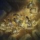 Прямая гирлянда Золотые колокольчики metal 20Led 4м на прозрачном проводе (Теплый белый свет) - изображение 3