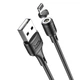 Дата кабель Hoco X52 "Sereno magnetic" USB to Lightning (1m) Чорний - зображення 2