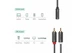 Кабель перехідник розгалужувач Ugreen 2RCA Male to 3.5 mm Female 10561 20cm Black - зображення 2