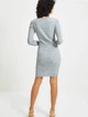 Платье короткое осеннее женское Trendyol TWOAW22EL0047/Gri M Серое (8683043934390) - изображение 4