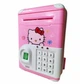 Копилка сейф Elite Hello Kitty Розовая детская Копилка - Игрушка с кодовым замком и отпичатком пальца сейф для девочки хелоу Кити - изображение 3