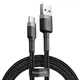 Кабель Baseus Cafule USB-A to USB-C 1m Black/Grey (CATKLF-BG1) - изображение 1