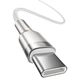 Кабель Baseus Cafule Metal USB-C to USB-C 2m White (CATJK-D02) - зображення 3