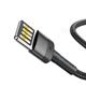 Кабель Baseus Cafule Special Edition USB-A to Lightning 1m Black/Grey (CALKLF-GG1) - изображение 3
