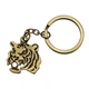 Брелок Тигр Netsuke Металл Плоское изображение 8х2.4х0.2 см Бронзовый (26926) - изображение 2