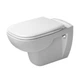 Подвесной унитаз Duravit D-Code Rimless 565x450 округлый, с сидением, белый (45700900A1) - изображение 2