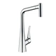 Змішувач для кухні Hansgrohe Metris M71 320 2jet sBox з висувним виливом, хром (73801000) - зображення 1