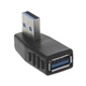 Адаптер переходник угловой USB 3.0 Male-Female Alitek Левый Left (48449) - изображение 1