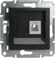 Телефонная розетка Schneider Electric Asfora RJ11 4 контакта Антрацит (EPH4100171) - изображение 1