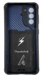 Чехол New Armor c кольцом-подставкой на Samsung Galaxy S21 темно-синий - изображение 3