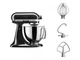Кухонна машина KitchenAid Artisan 4,8 л 5KSM125EOB з відкидним блоком чорний - изображение 4