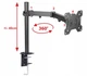 Кронштейн для монітора 10" - 29" Vesa 752434 Чорний настільний, поворотний 75x75, 100x100 + функція PIVOT - зображення 4