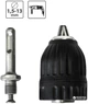 Патрон для дрели S&R 1.5-13 мм 1/2"-20 UNF быстрозажимной и переходник SDS-plus (215013002) - изображение 5
