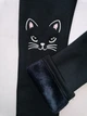 Лосины для девочки зимние на меху с вышивкой синие 110 см SmileTime Blue Kitten (ZW5-15-7) - изображение 2
