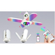 Музыкальная диско-лампа Disco Light вращающаяся светодиодная LED в патрон E27 с четырьмя лопастями и пультом ДУ Белая - изображение 5