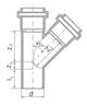 Трійник каналізаційний безшумний Pestan S-Line ø110/110 мм 45º (10304116) - изображение 2