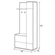 Шафа однодверна з дзеркалом і вішалками для передпокою Green Meble Piaski 90x195x34 (GARDEROBA_GREEN) 101349 - зображення 3