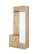 Шафа однодверна з дзеркалом та вішалками для передпокою Green Meble Piaski 90x195x34 (GARDEROBA_GREEN) 111285 - зображення 1
