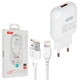 Зарядное устройство XO L37 2.1A порт USB+ кабель USB-Lightning White (26028) - изображение 1