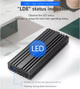Внешний карман Blueendless 2807SN для M.2 SSD NVMe (PCIe) / NGFF (Sata) Type-C USB 3.1 Gen 2 - изображение 13