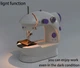 Міні швейна машинка 4 в 1 з педаллю та адаптером Mini Sewing Machine FHSM 202 Біла - зображення 3
