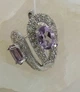Серьги из серебра с аметистами и куб. цирконами (57044) - изображение 3