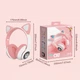 Беспроводные детские наушники CAT STN-28 с кошачьими ушками с подсветкой MP3 MicroSD FM-радио Розовые - изображение 8
