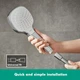 Душевая лейка HANSGROHE Croma с кнопкой 110мм пластик хром 26812400 - изображение 5
