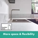 Змішувач для кухні однозахватний HANSGROHE TALIS M54 сатин латунь 72840800 - зображення 4