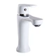 Cмеситель для умывальника однорычажный GLOBUS LUX Laguna GLA-0401-7-WHITE белый латунь 000022561 - изображение 4