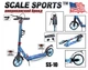 Самокат Scale Sports SS-10 бирюзовый металлик двухколесный складной ручной тормоз - изображение 2
